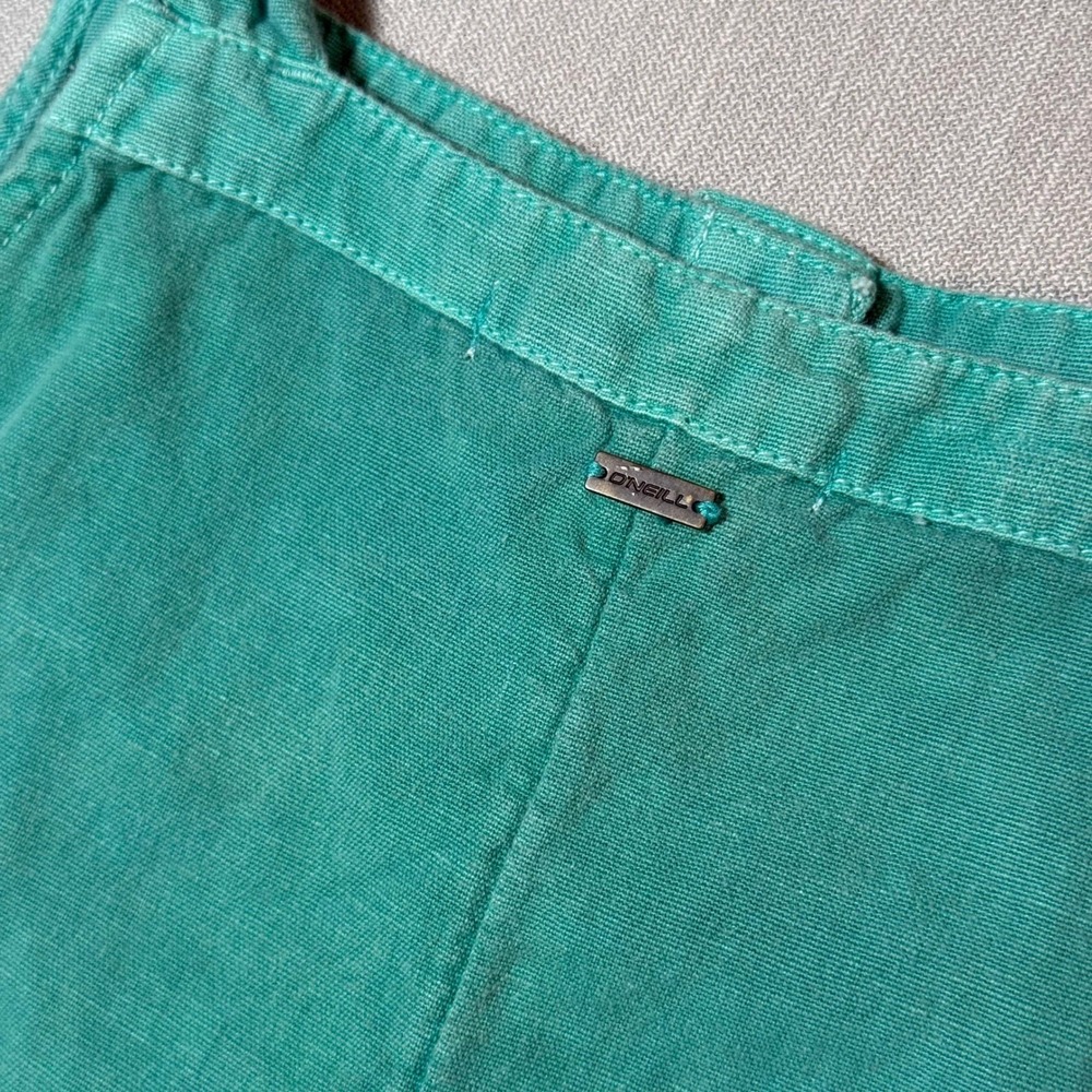 O'Neill Teal Green Button Front Tie Shoulder Romper Small Beach Boho Surfer - Picture 2 of 7